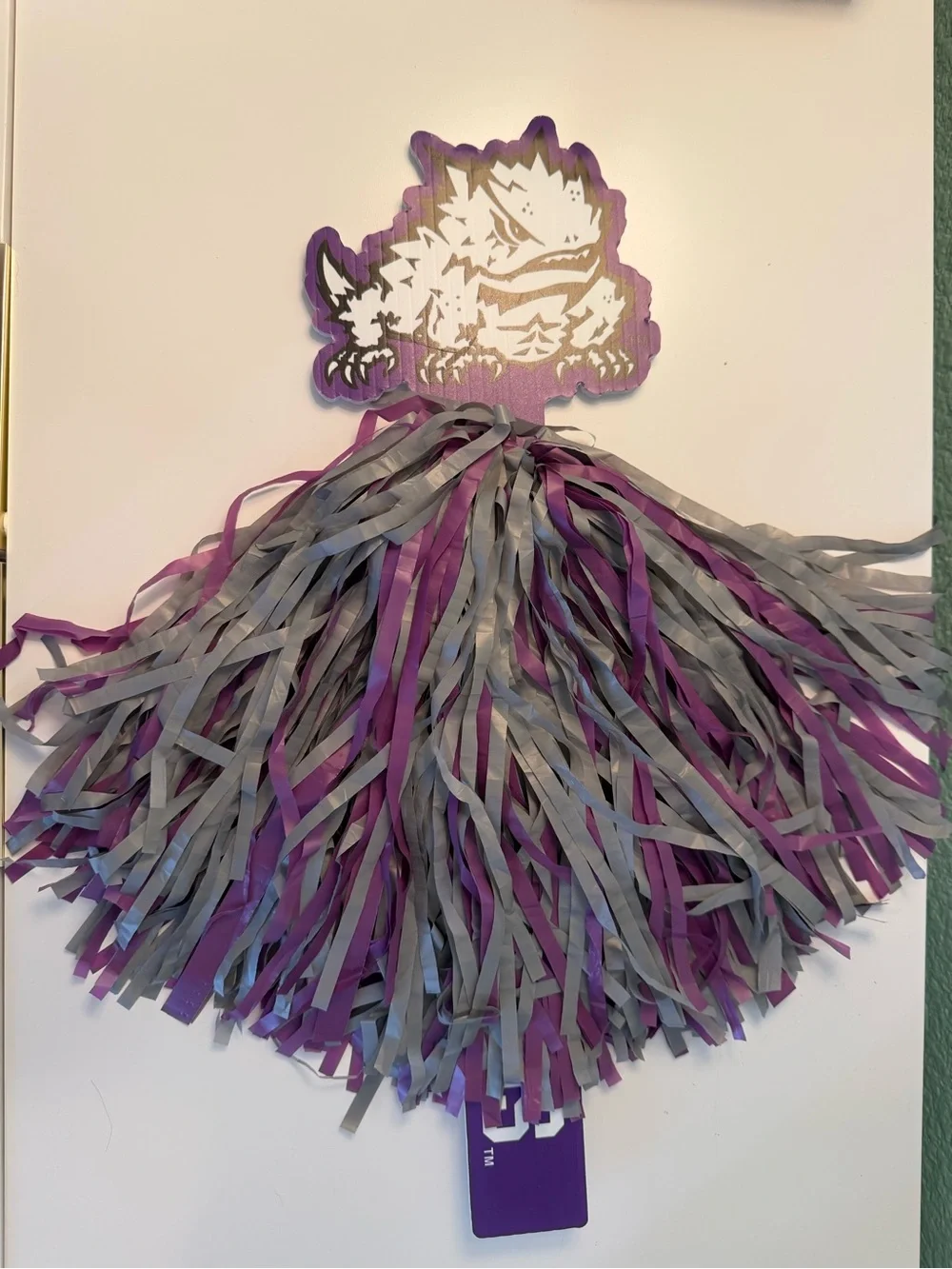 TCU Fan Bundle- Pennant, mini football, foam finger, Pom-Pom, & straw topper